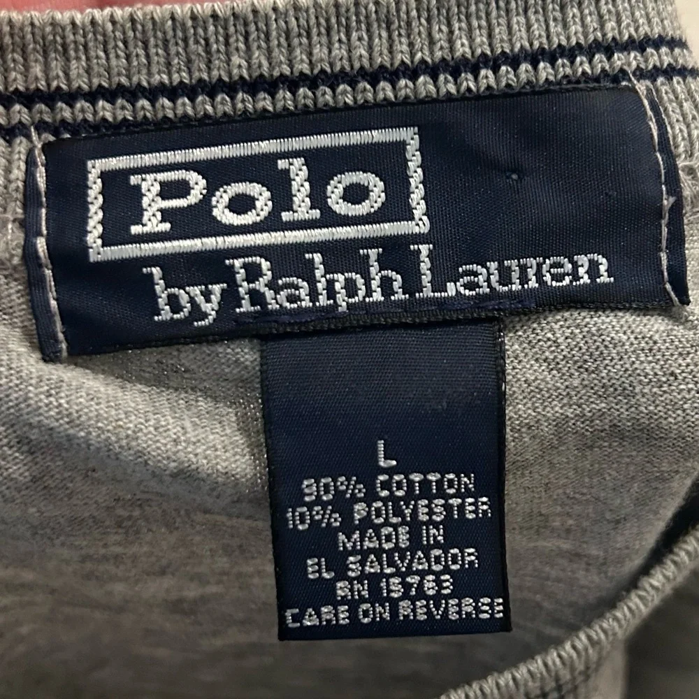 Vintage Polo Ralph Lauren Men’s Heather Grey Short Sleeve T-Shirt - L